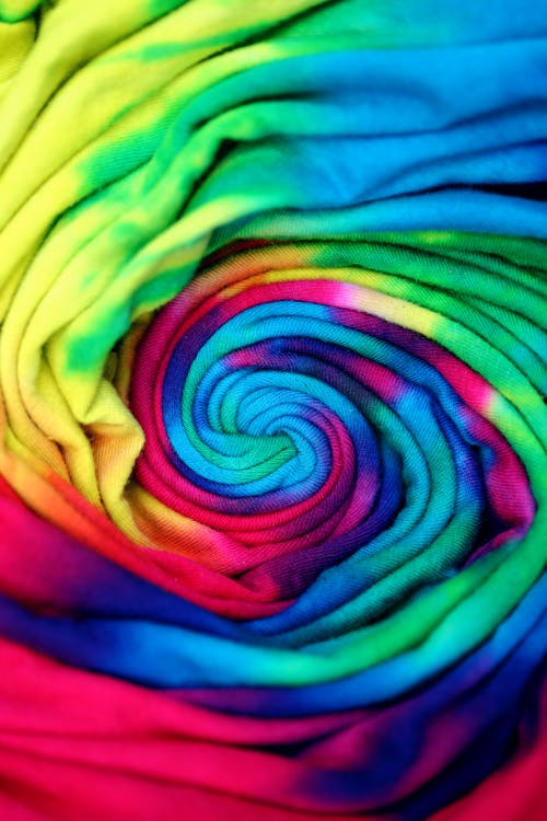 Colorful Fabric in Spiral
