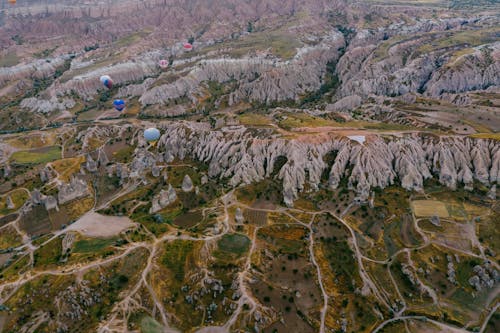 Rock Formations and Hot Air Balloons in Cappadocia 