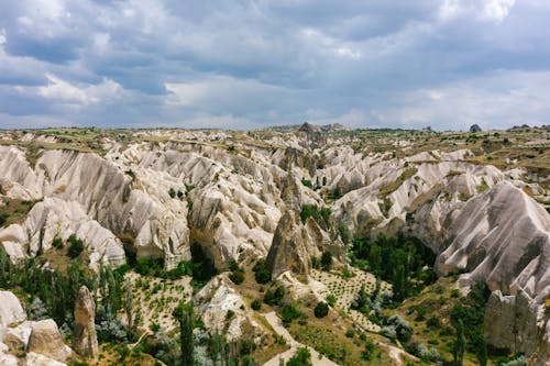 Kostnadsfri bild av cappadocia, drönarbilder, eroderade