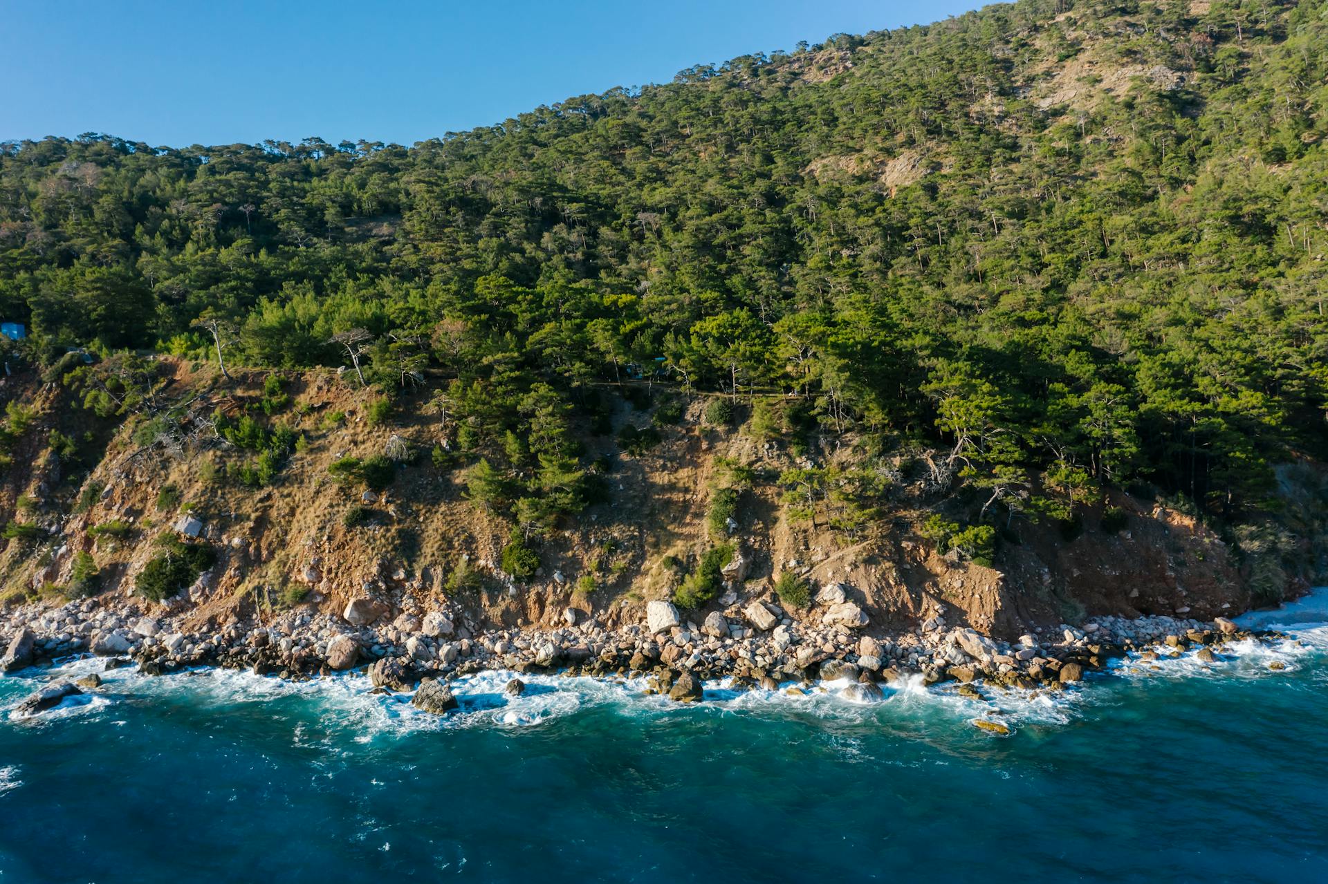 Drone Shot of a Coastal Area