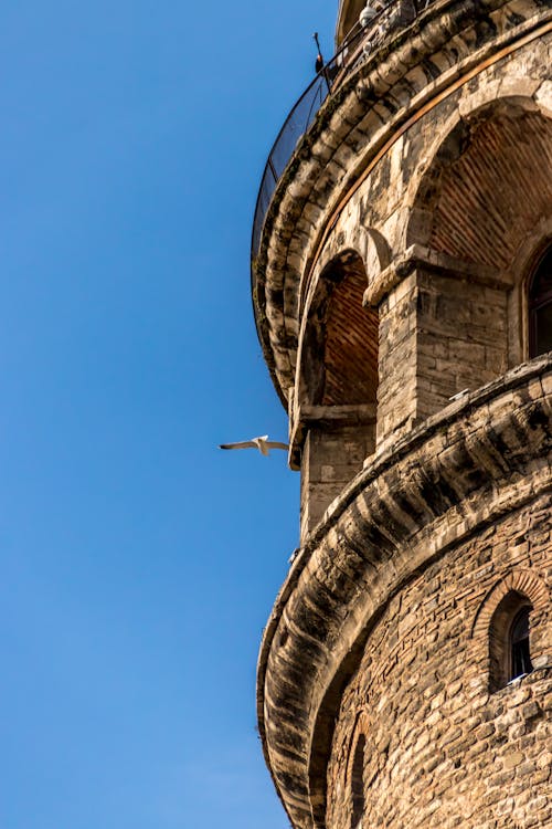 A Galata Tower Under the Blue Sky