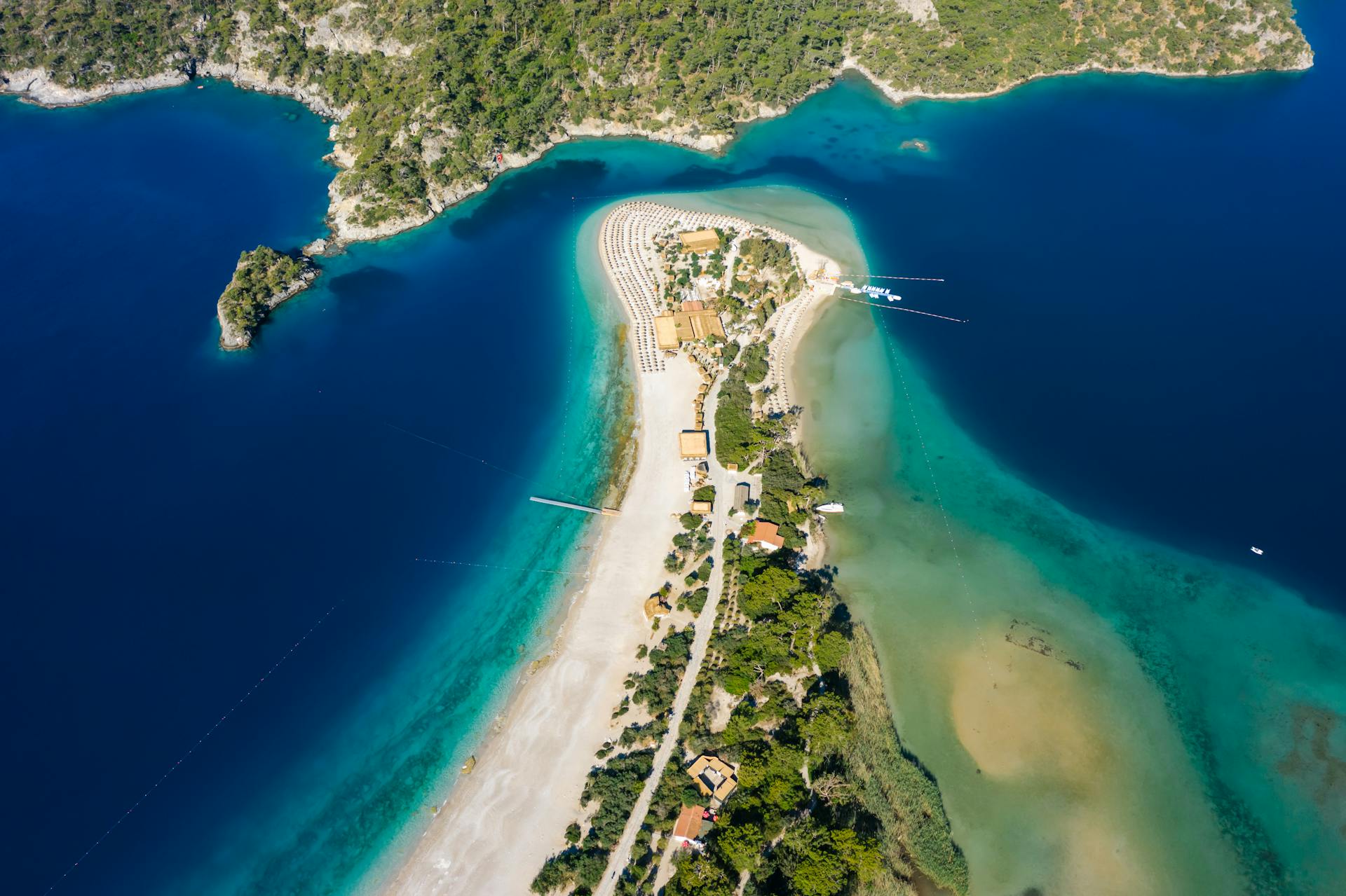 Aerial Shot of Sea and Peninsula