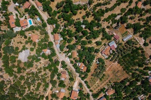 城鎮, 樹木, 無人空拍機 的 免費圖庫相片