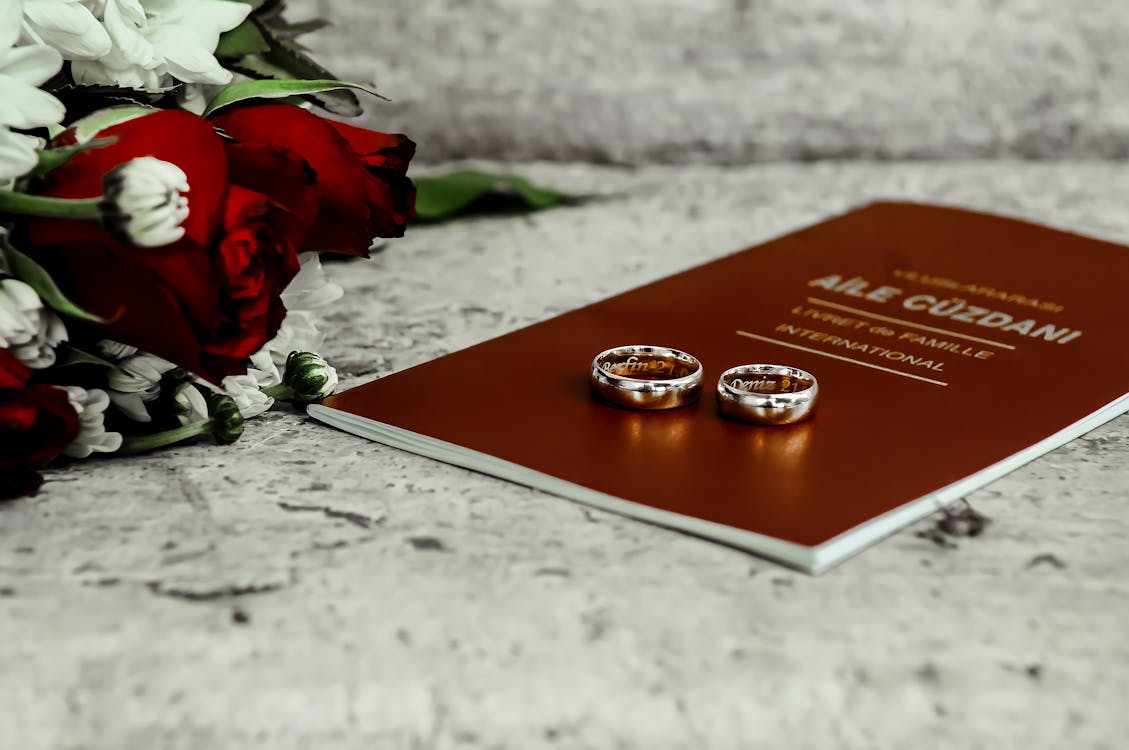 Free A Brown Book with Silver Rings Stock Photo
