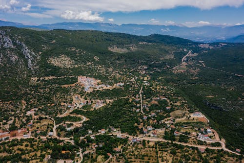 Aerial View of a Rural Area