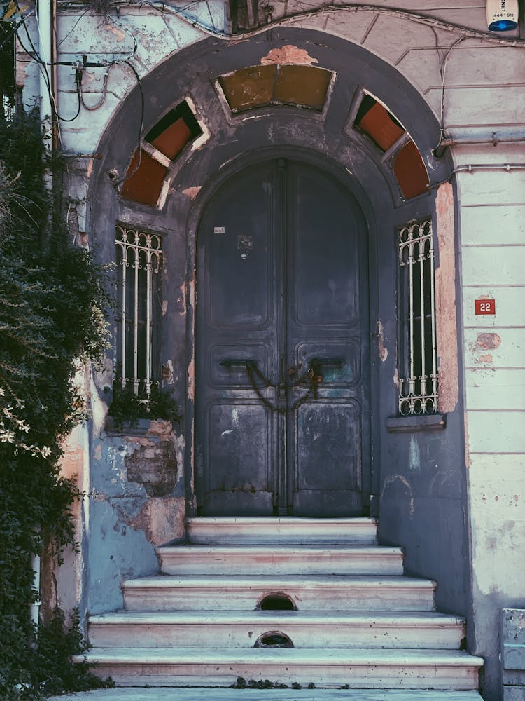 A Chained Door Of A Building