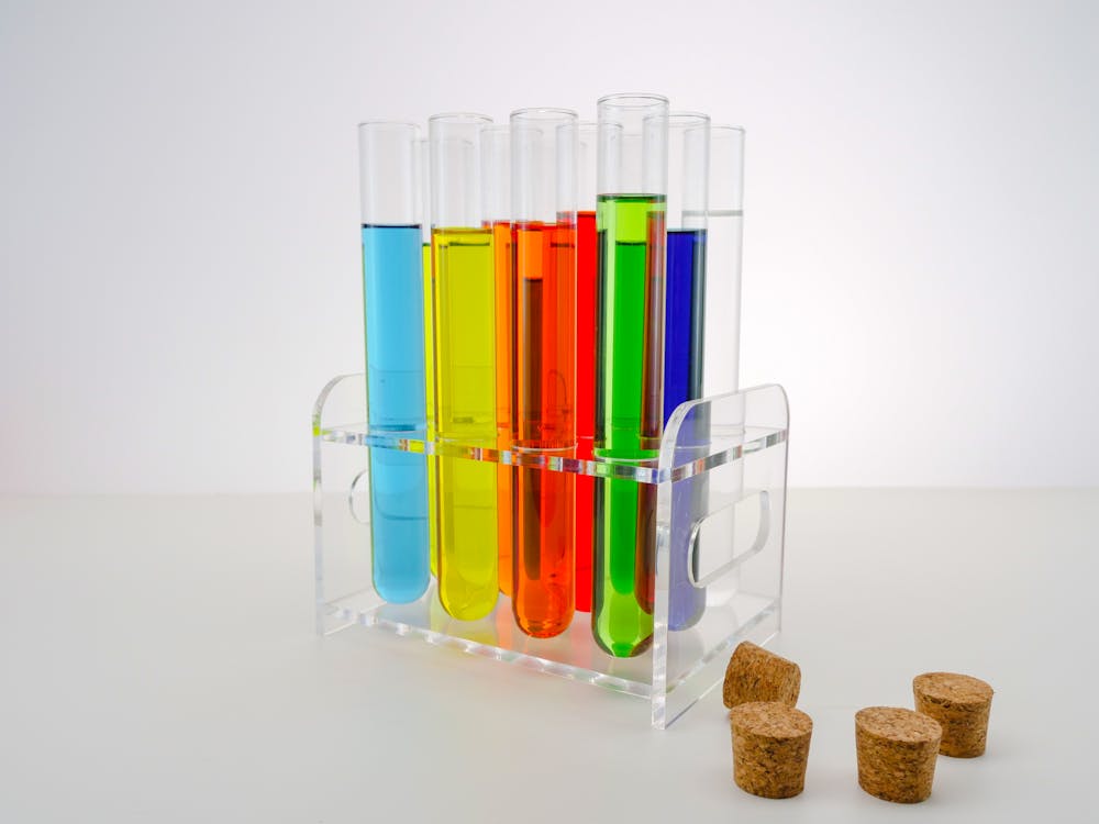 Colorful Liquids in Test Tubes