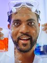 A Man Doing an Experiment