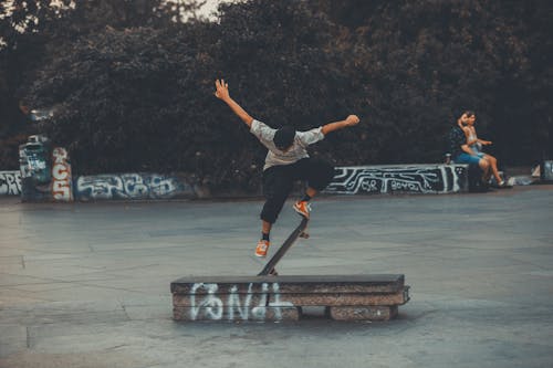 Man Doing Skateboard Tricks