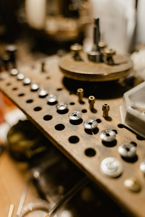 Screws and Bolts in a Watch Repair Shop 