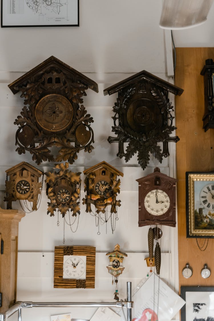 Antique Clocks On The Wall 