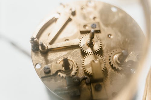 Free A Detailed Look at a Watch Mechanism Stock Photo