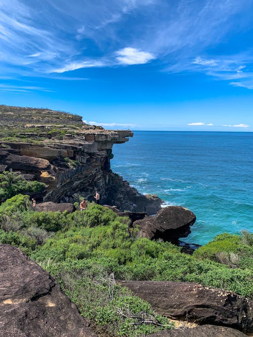 Foto profissional grátis de abismo, áspero, beira-mar