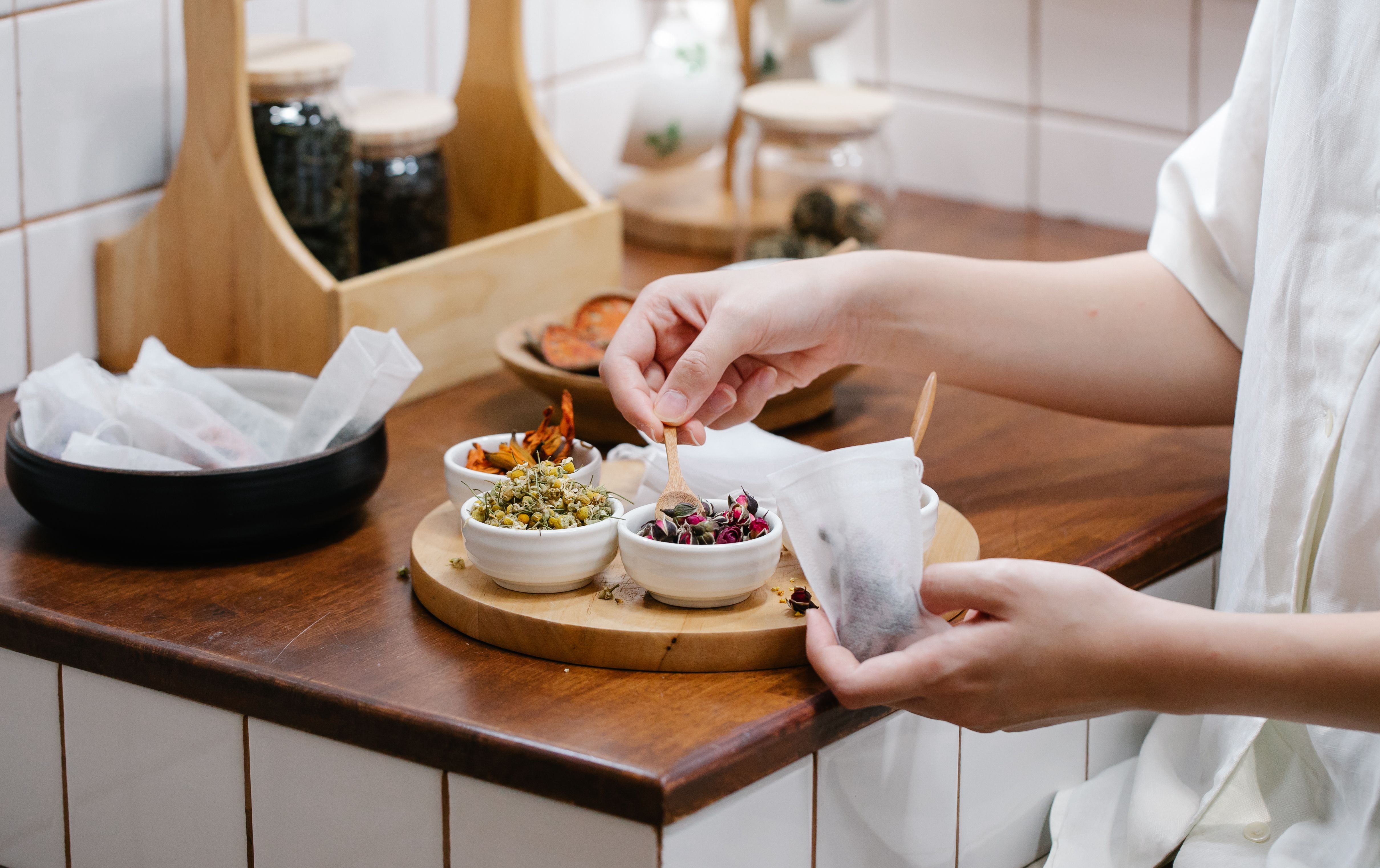 Close Up of Woman Preparing Tea · Free Stock Photo