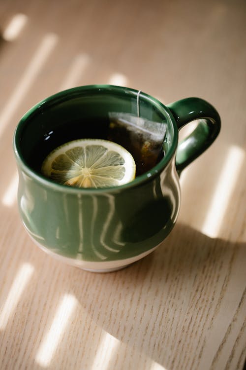 Mug of Tea with Lemon Slice