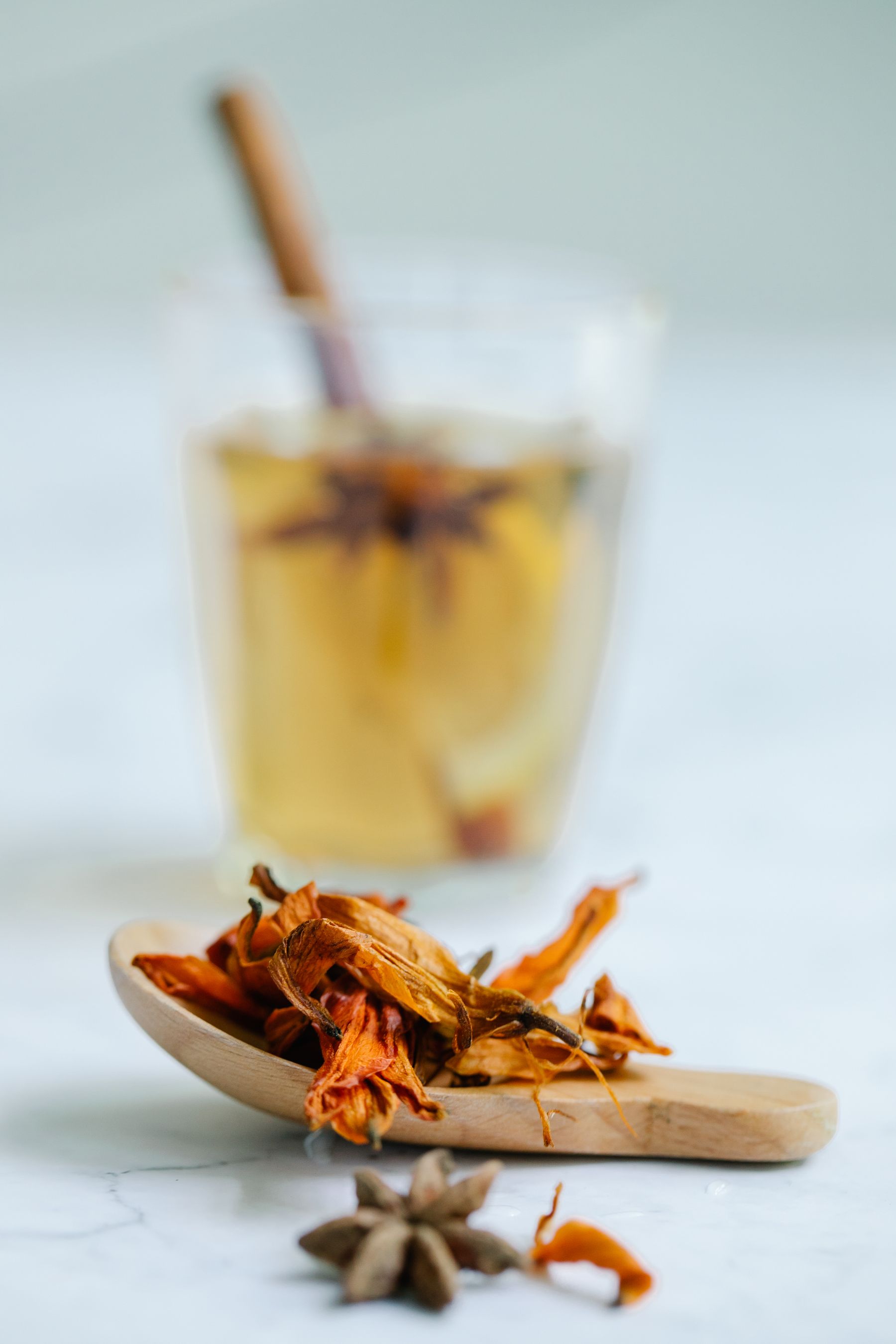 Dried flowers and herbs prepared for herbal tea Dried flowers and herbs prepared for herbal tea