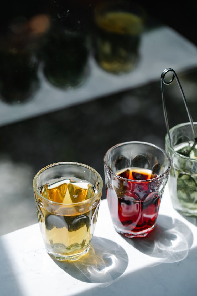 Close-up Of Tea Species In Glasses