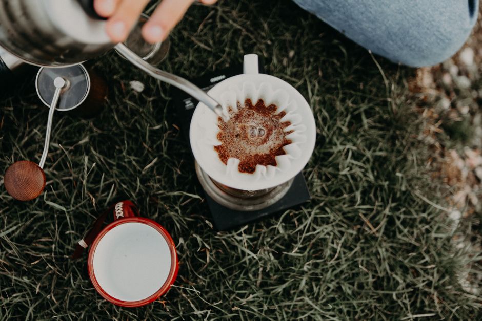 opening the notebook right after pouring coffee lifestyle photo 1