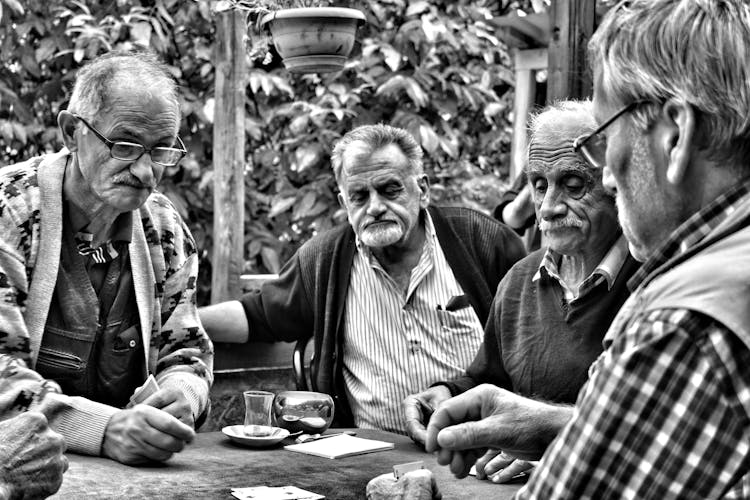 Four Men Playing Cards 