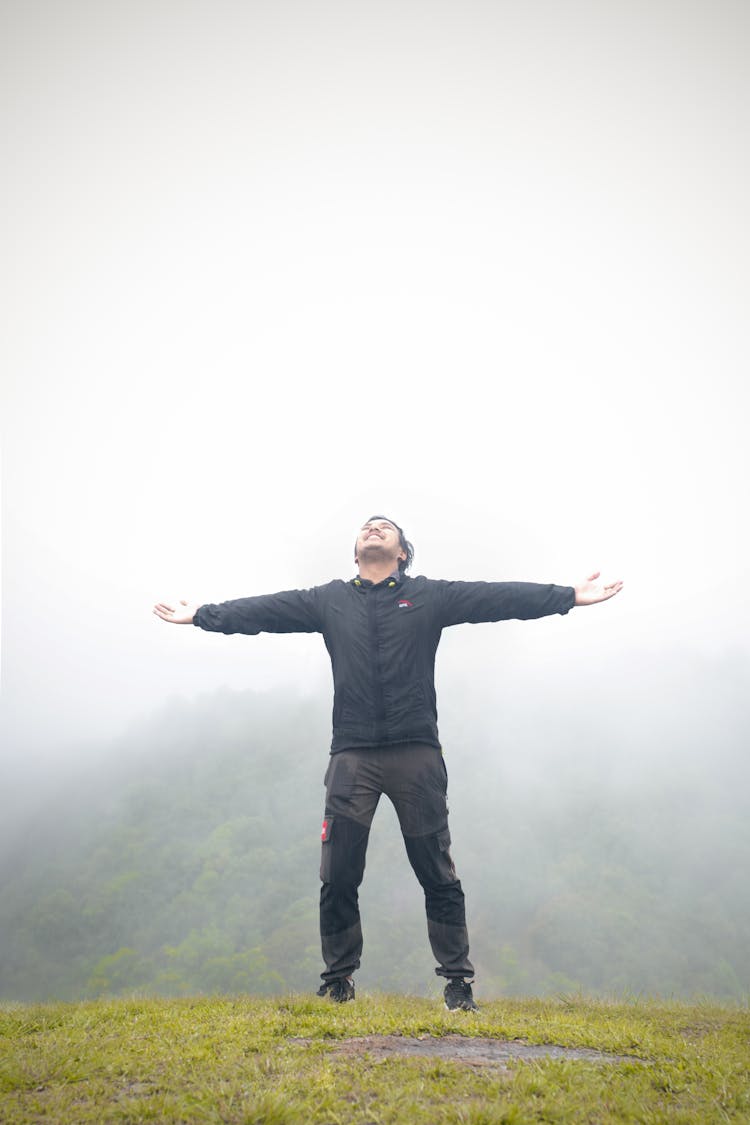 A Man Enjoying A Fog