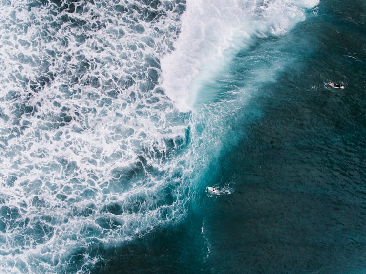 Top View Of An Ocean Waves