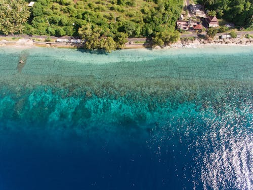 Fotobanka s bezplatnými fotkami na tému cesta, more, pohľad zhora