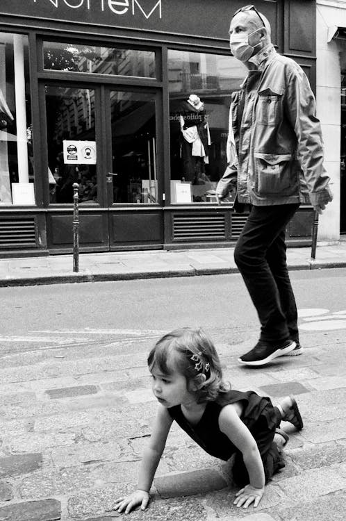 Free stock photo of child, man, street photo