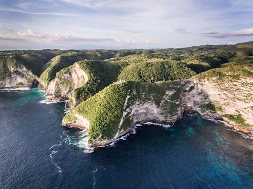 Coastline of Penida Island in Indonesia