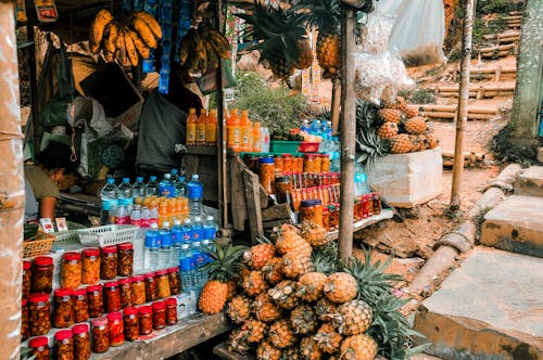 Free stock photo of fruit, indian shop, pineapple