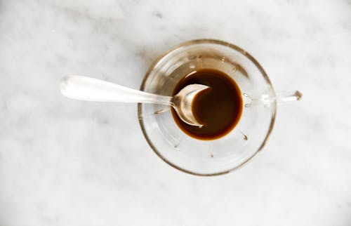 Free Spoon on a Coffee Drink  Stock Photo