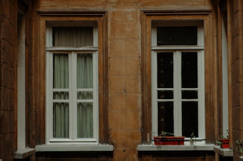 Free White Wooden Window Frame Stock Photo
