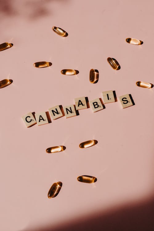 Photos gratuites de cannabis, capsules, carreaux de scrabble