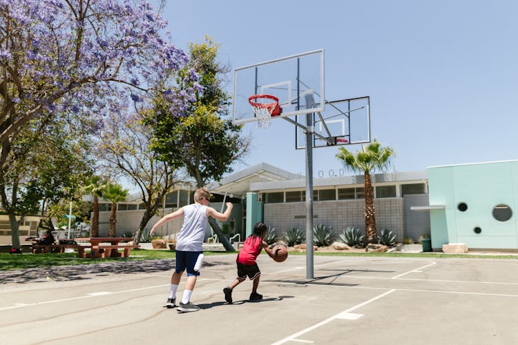 Children Playing Basketball