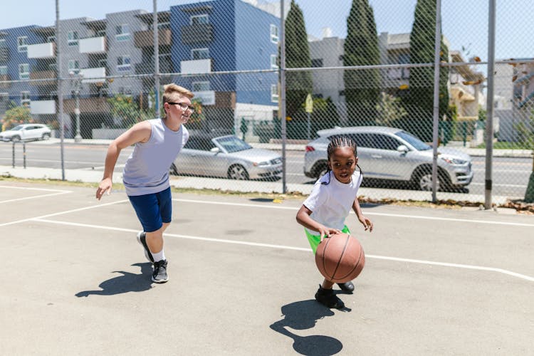 Kids Playing Basketball