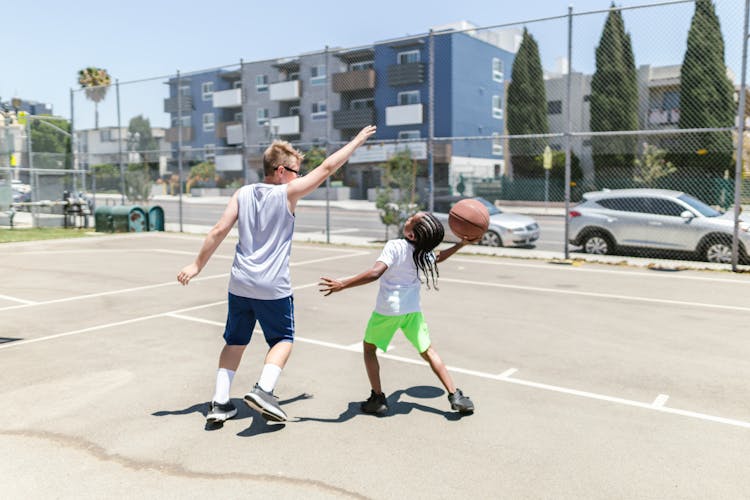 Kids Playing Basketball