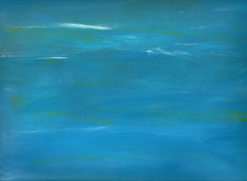 Blue and Green Abstract Painting