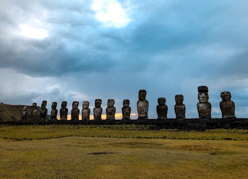 Free stock photo of ahu tongariki, beach, cloud