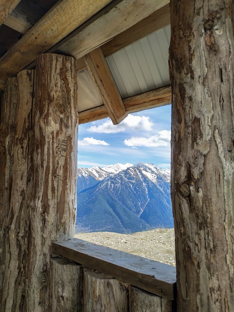 View Of Mountain From A Window