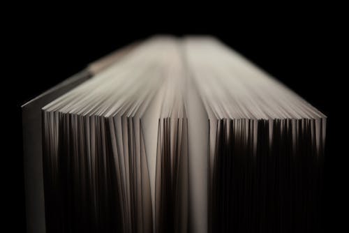 Free stock photo of black background, blank page, book pages Stock Photo