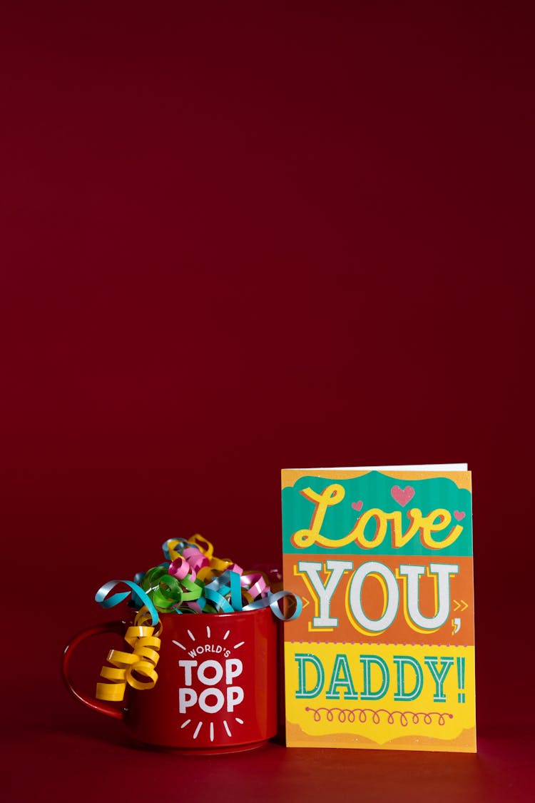 Photo Of A Father's Day Card And Ceramic Mug