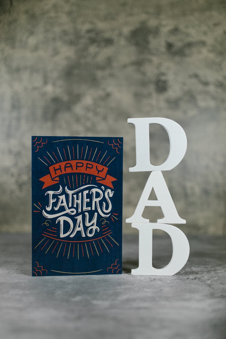 Close-Up Shot Of A Happy Father's Day Card