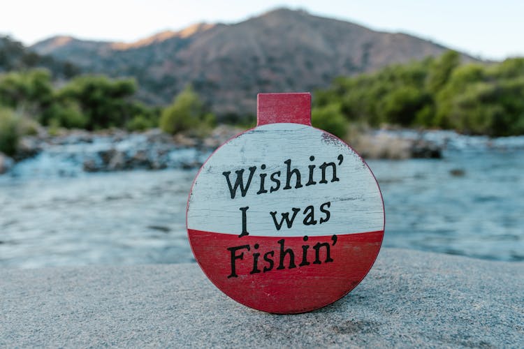 Fishing Sign Near River