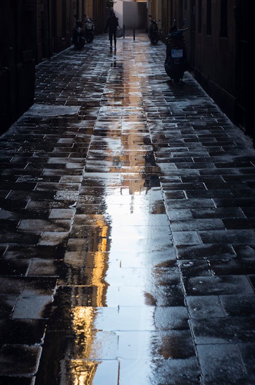 Free stock photo of bcn, street, wet floor