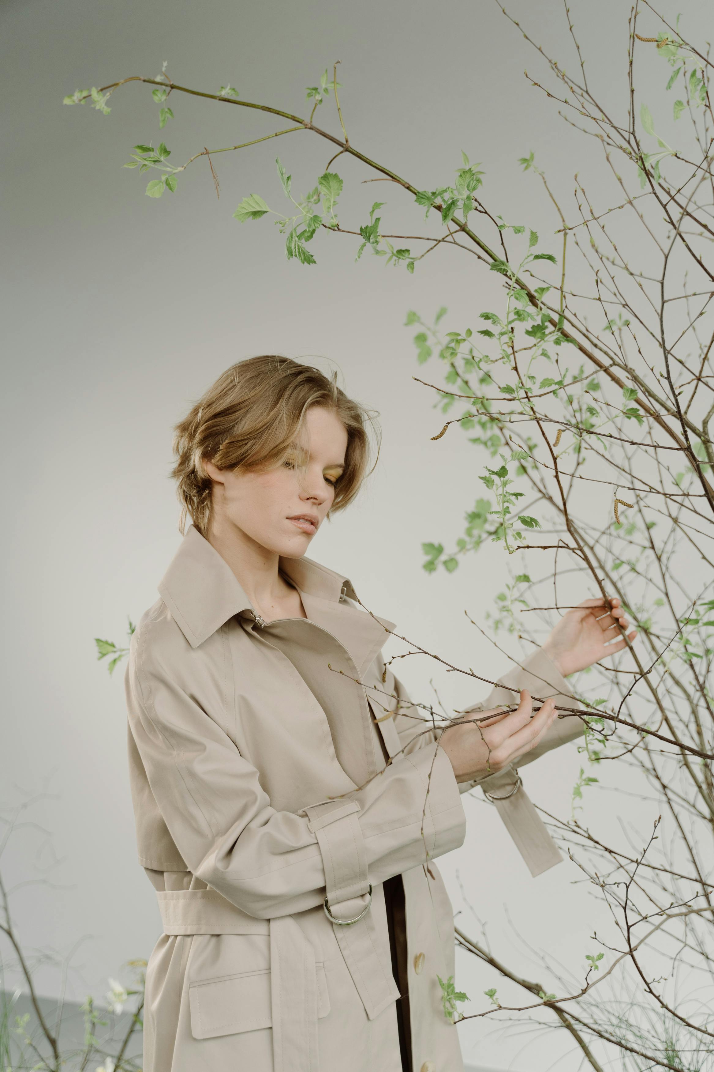beige spring coat