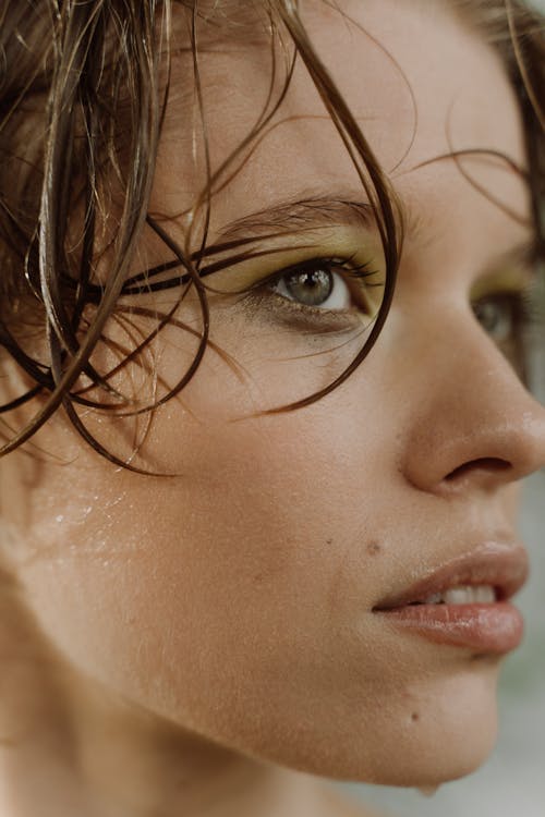 A Close-up Shot of a Woman's Face
