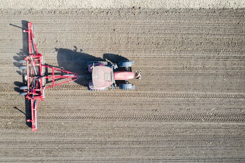 Aerial Shot of a Tractor