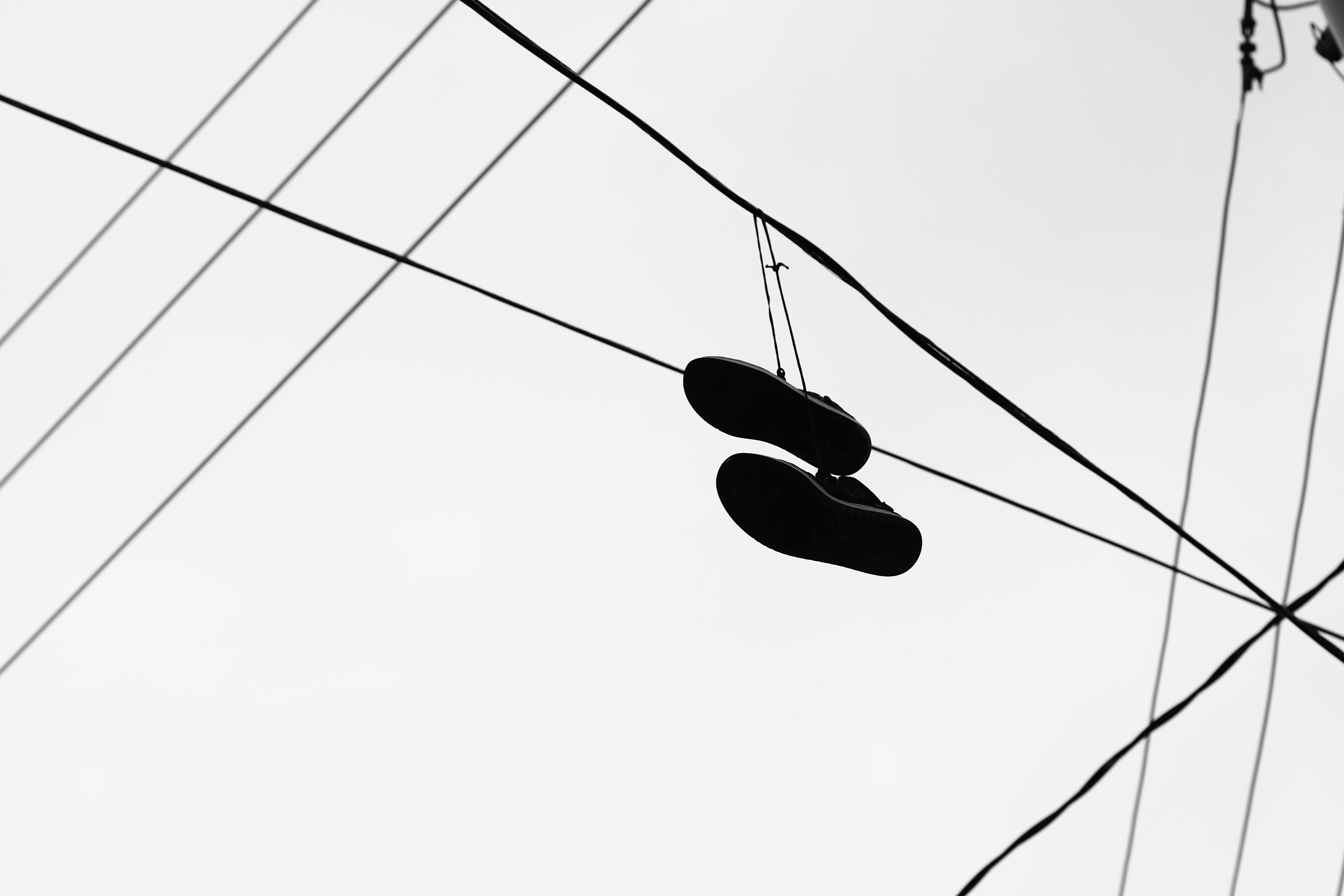 HD shoes on a wire wallpapers | Peakpx