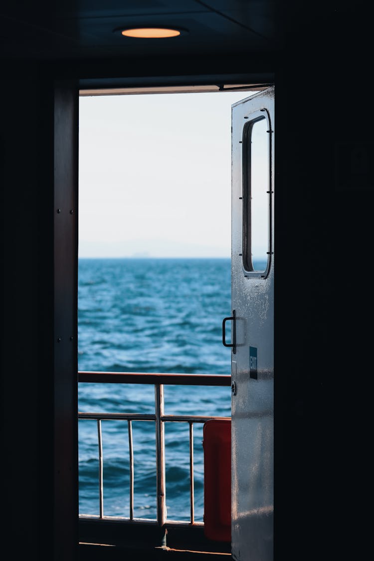 View Of The Sea From A Ferry's Door