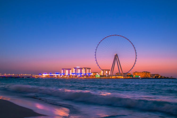 Ain Dubai Observation Wheel In Blue Waters Dubai