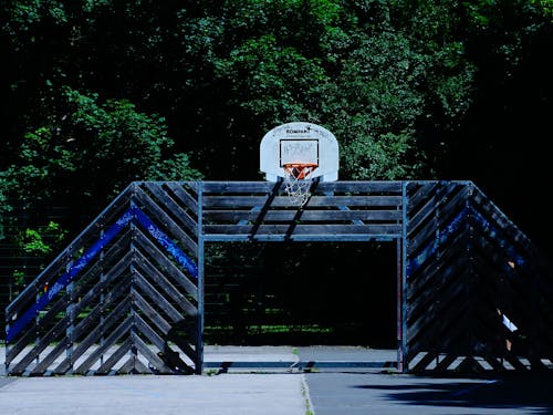 Free stock photo of basketball court, blue Stock Photo